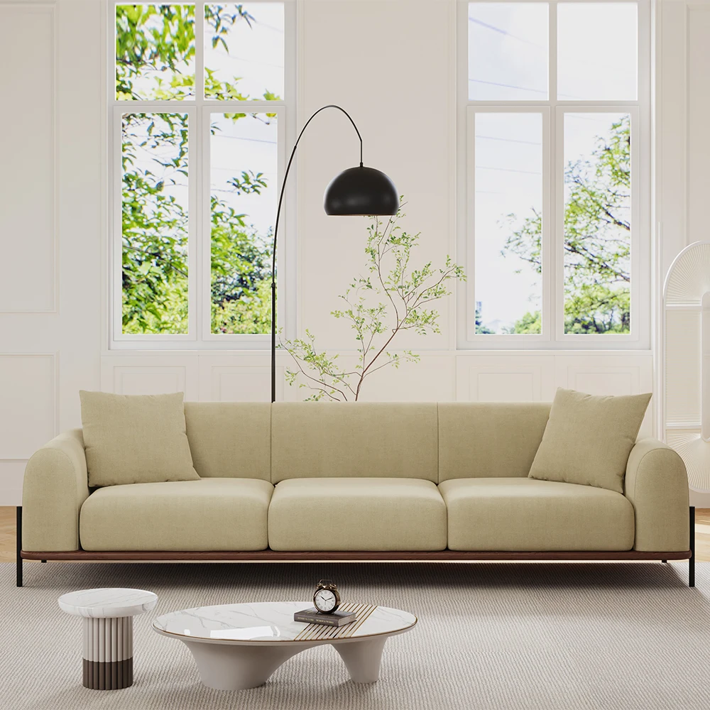 Luxury reversible cotton fabric modern modular style small living room combination sofa