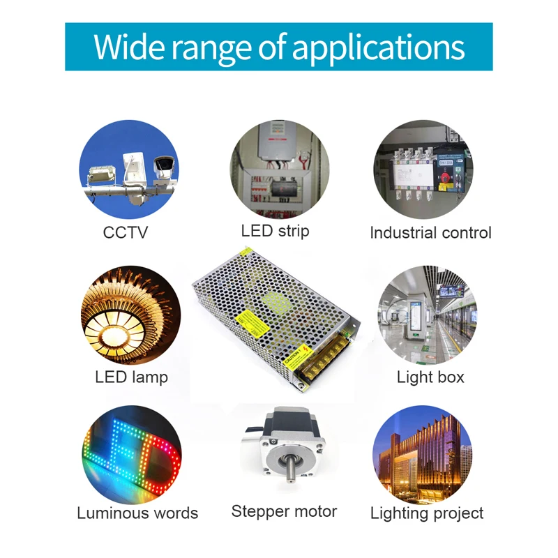 AC DC 5V 12V 24V Power Supply 5 12 24 36 V Volt AC DC Lighting Transformers 220V TO 5V 12V 24V Power Supply 1A 3A 5A 10A 20A 30A