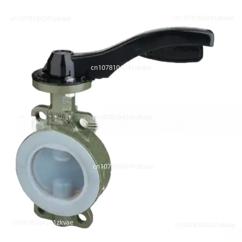 D71F46-16C-DN50 Manual cast steel fluorine-lined clip butterfly valve runner