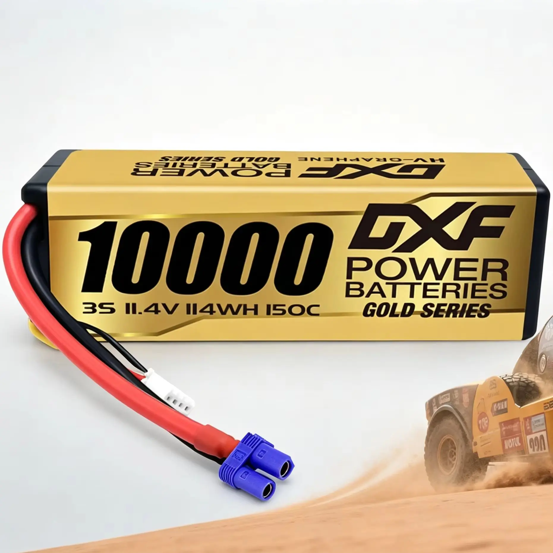 11.4V 3S Lipo 10000mah Graphene Battery 150C EC5 XT90 Plug Hardcase for RC Car Buggy Truggy Offroad Car Truck UAV RACING