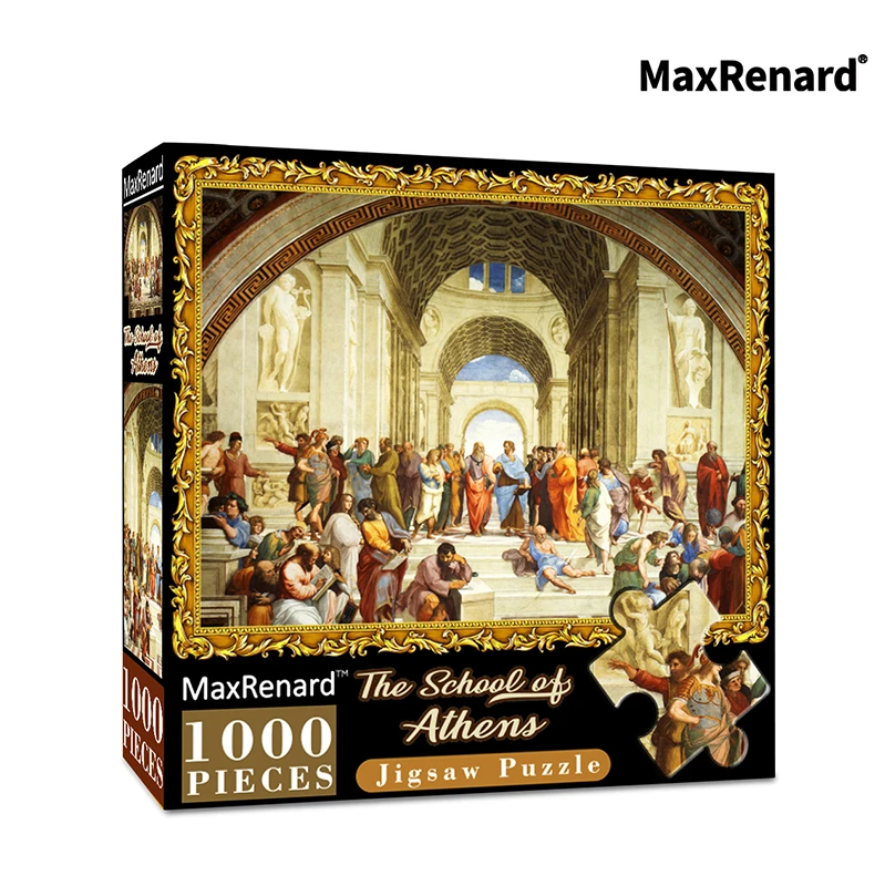 MaxRenard Jigsaw Puzzle 1000 Pieces for Adult Raffaello Painting Home Decro Festival Gift Paper Christmas Gift Toy