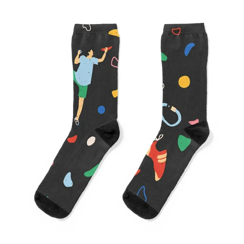 

Male Climber and climbing gear - Dark Socks halloween cartoon cool Socks Women Men's