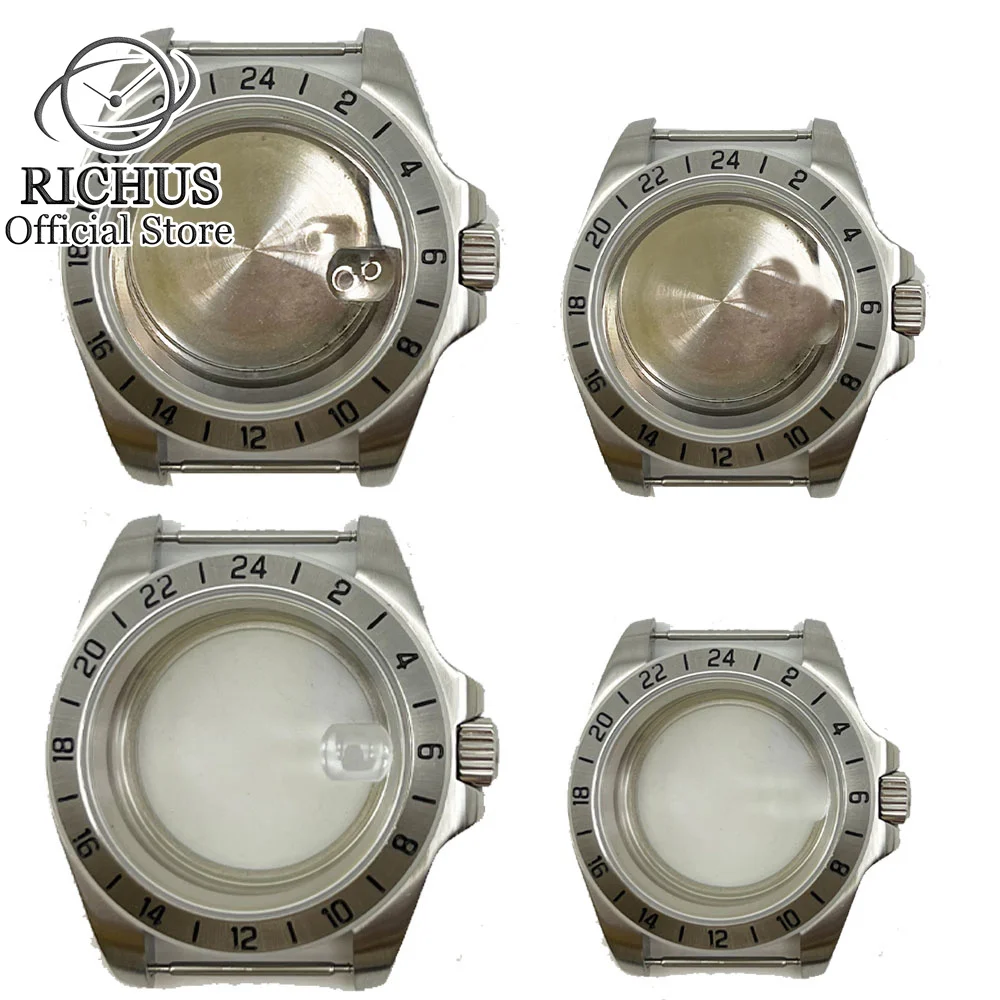 

Watch Case 40mm Silver Solid Stainless Steel fit NH35 NH36 ETA2836 2824 Miyota8215 8205 821A DG2813 PT5000 Automatic Movement