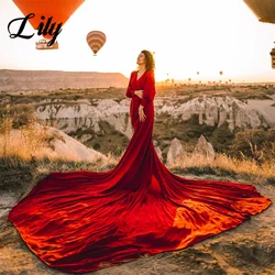 Lily Red Elegant Sexy Wedding Party Dress V-Neck Celebrity Dresses Spaghetti Strap A-Line Special Occasion Dresses robes du soir