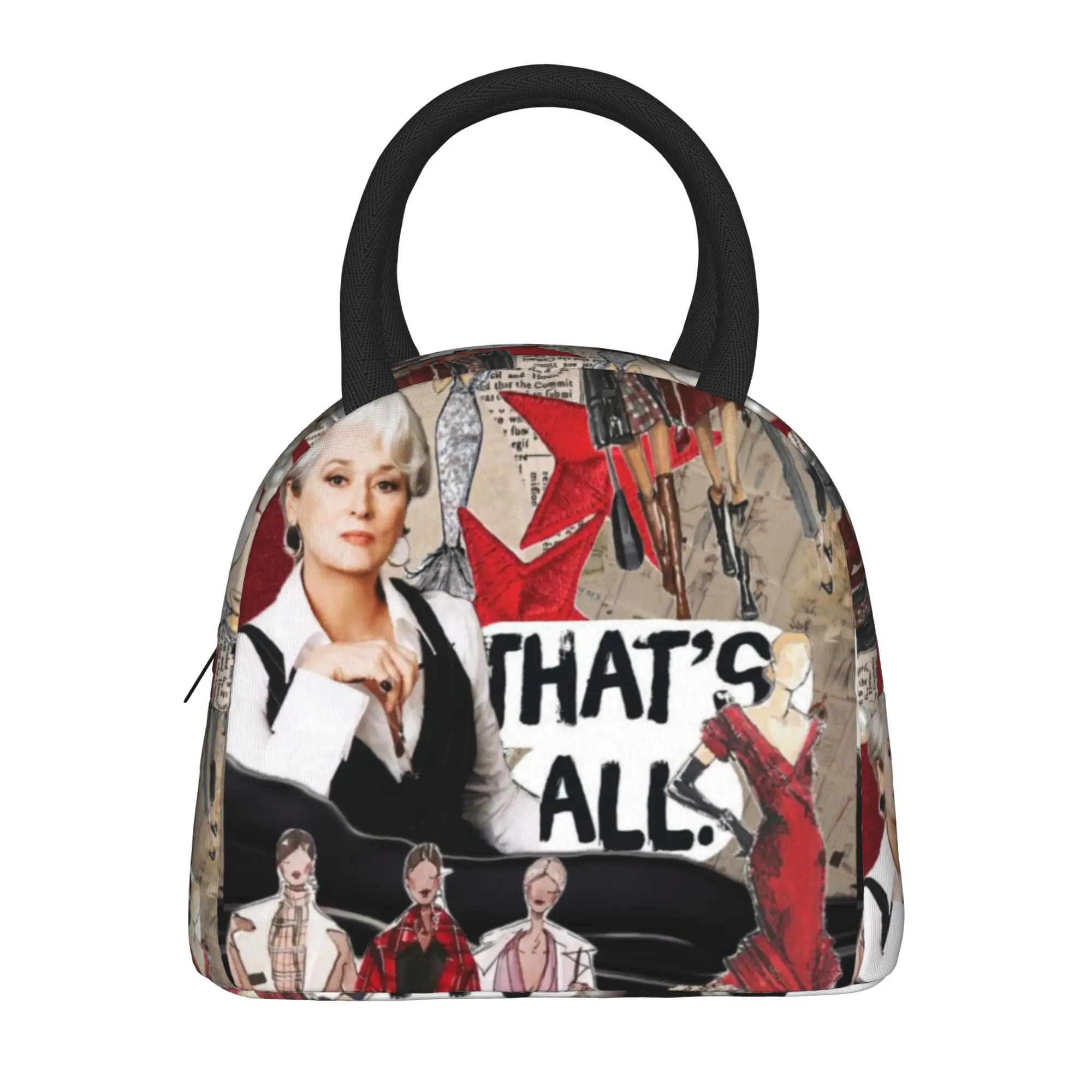 The Devil Wears 2026 Movie Insulated Lunch Bag for Men Women  Food Bag Portable Thermal Cooler Lunch Boxes For Work