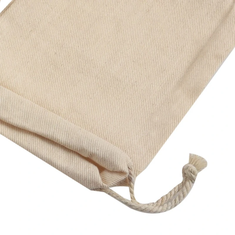 NEW-300 Pcs Small 100% Cotton Drawstring Bags 10X15 Cm