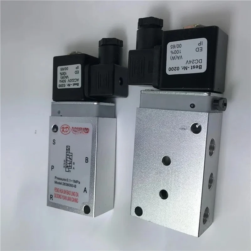 Solenoid valve 2636000F 2636000-B 2636000II DC24V/AC220V plate veneer press-mounted directional valve