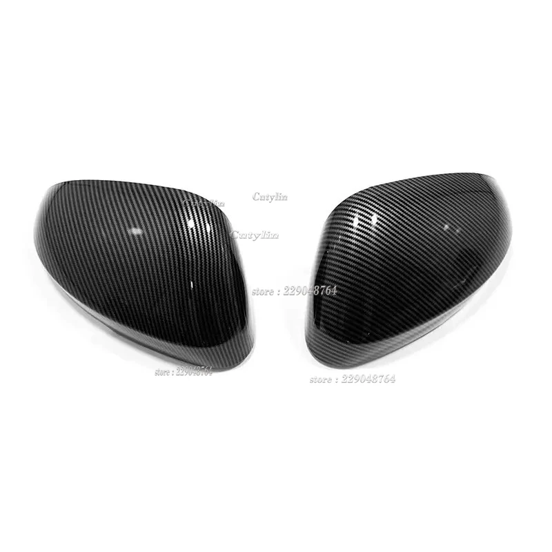 For Mitsubishi Outlander 2022 2023 2024 ABS Carbon Fiber Side Door Rearview Mirror Visor Cover Trims Auto Exterior Accessories