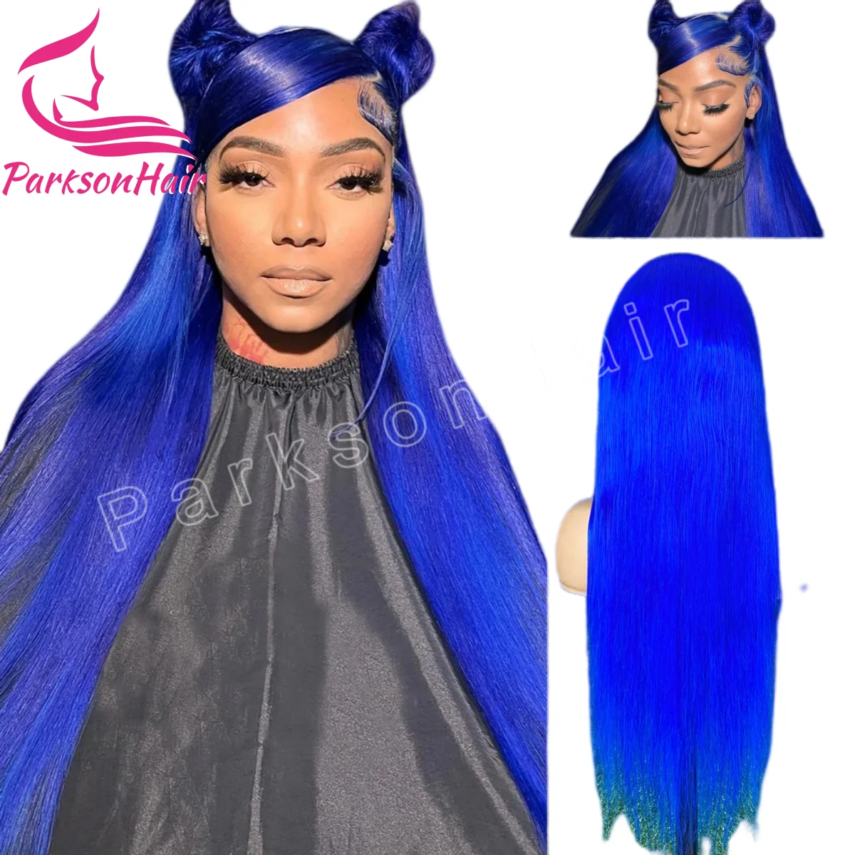 

Navy Blue Straight 13x6 Lace Front Human Hair Wigs For Women Pre Plucked Brazilian Human Hair Wig Dark Blue Lace Frontal Wig