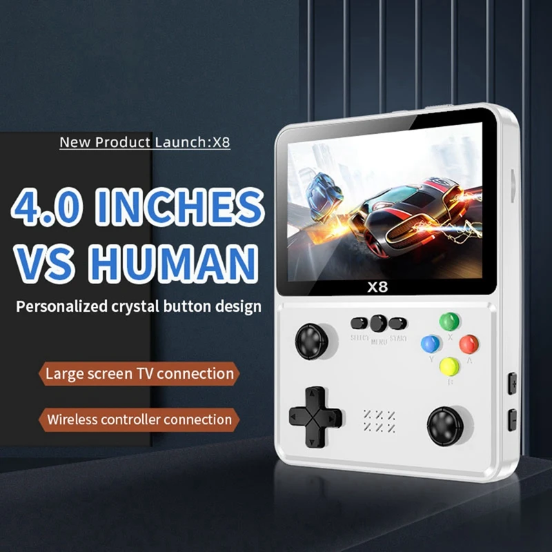 X8 Retro Game Console 4Inch IPS Screen Handheld Game Player 10 Simulators Video Game Console For SFC GBC GBA