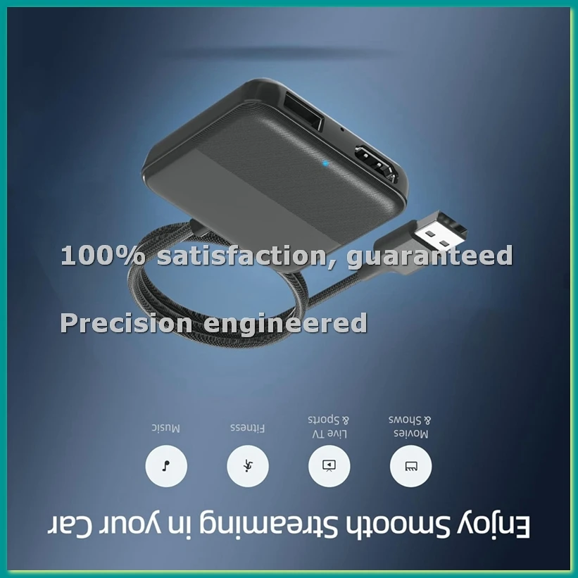 Car TV Mate Converter for TV Sticks Set-Top Boxes Screen Throwers Game Consoles Multimedia CarPlay Adapter for Cars-TCES