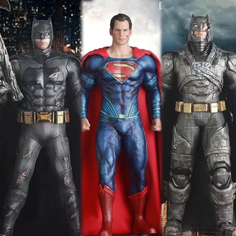 

Marvel Justice League 1/6 Superman Armored BatmanLive action version Figure Statue Model Supermen Hero Children's Toys gifts