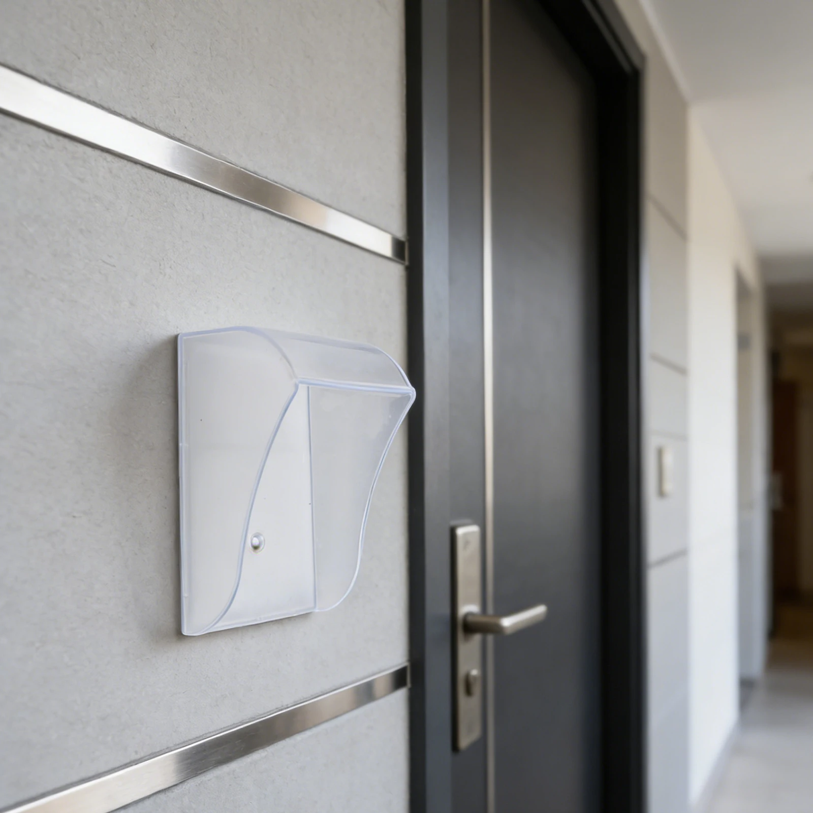 Wireless Doorbell Cover Outdoor Waterproof Black Transparent Door Bell Button Protector Plastic Dustproof Doorbell Rain Cover