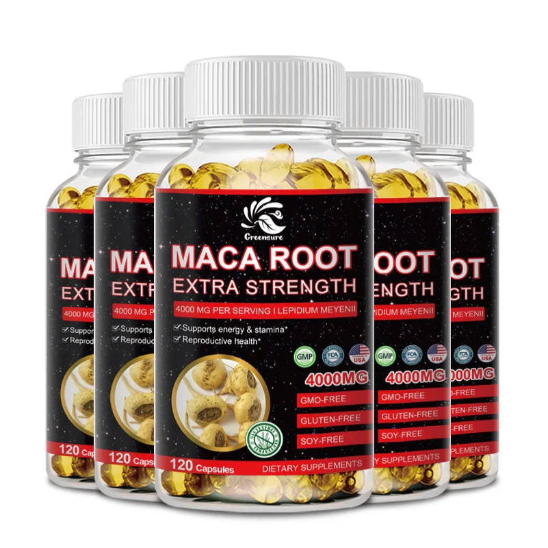 Maca Root 4000mg | 60/120 Capsules | High Potency Extract | Non-GMO and Gluten Free Formula