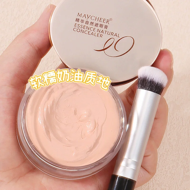 Corrector suave y sedoso para cubrir manchas, acné, ojeras, tatuajes, cicatrices, base en crema, resistente al agua, corrector fuerte a prueba de sudor