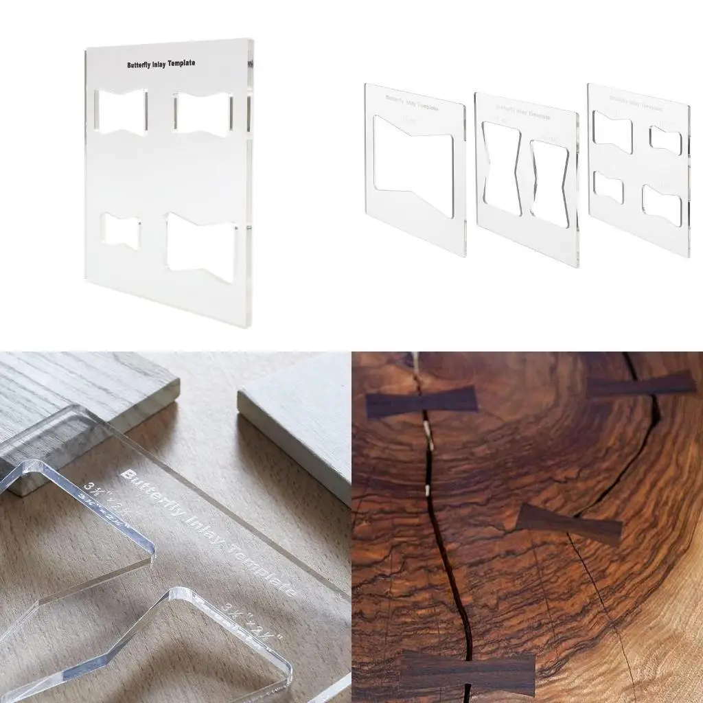 

G6KF 3x for Butterfly Inlay Decorative Templates for Wooden Furniture Repair Reinfore