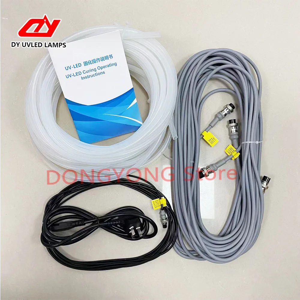 2pcs UV LED Curing lamp Water cooler system with power supply box for Flat printer 1024i printheads Gen5 Ricoh Nozzle Lamp