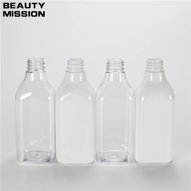 White Clear 250ml X 25 Empty Cleaning Oil Pump Bottle Skin Care Essential Oil Bottle Conditioner Lotion PET Packaging Containers