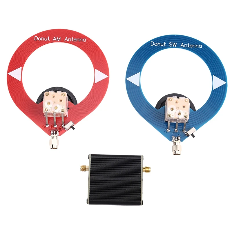 Donut Medium Wave Shortwave AM MW/SW Antenna Mini Ring Small Loop Antenna SMA 5V/50Ω 5DB 4MHz-24MHz 5W-A79M