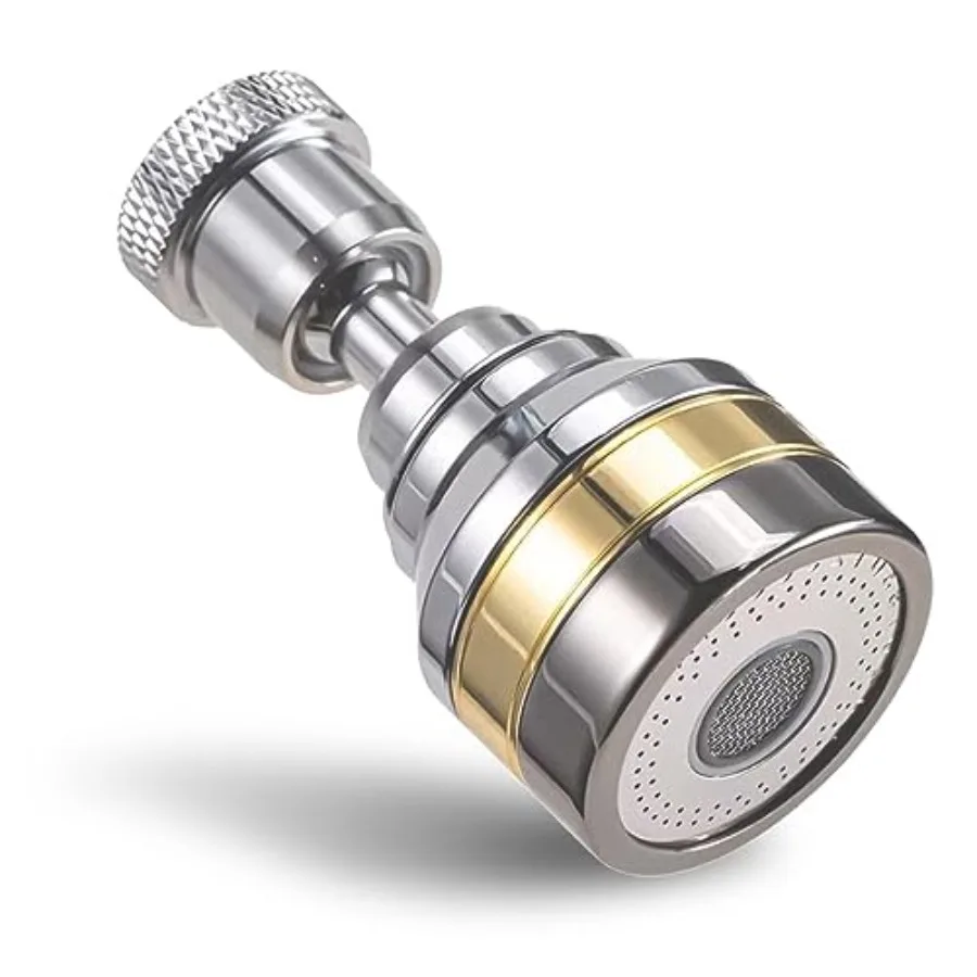 

Swivel Faucet Aerator, Dual-function Rotating Kitchen Sink Nozzle, 360 Angle Attachment for Sink Aerator