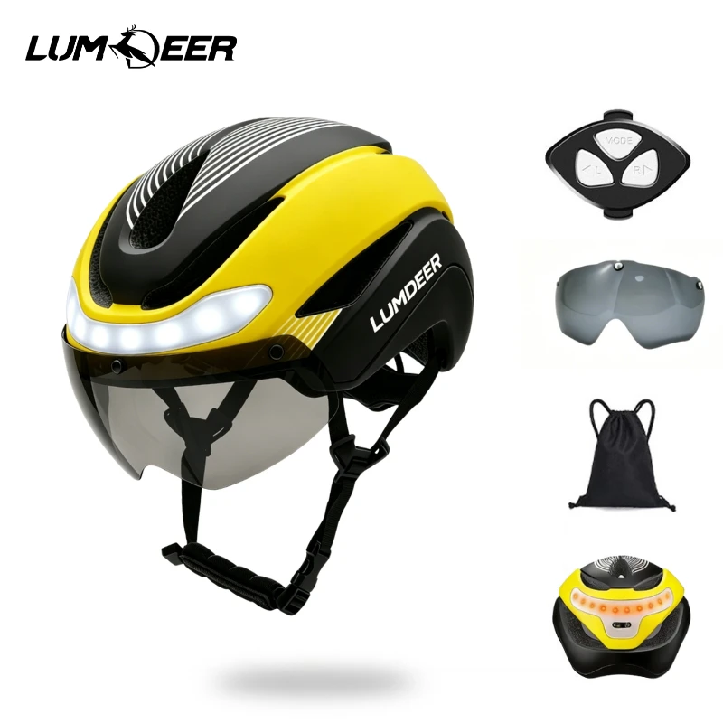 LUMDEER Bicycle Helmet Ride Lights Racing Road Bike Helmet Men and Women Outdoor Sports Pro Bike Accessories