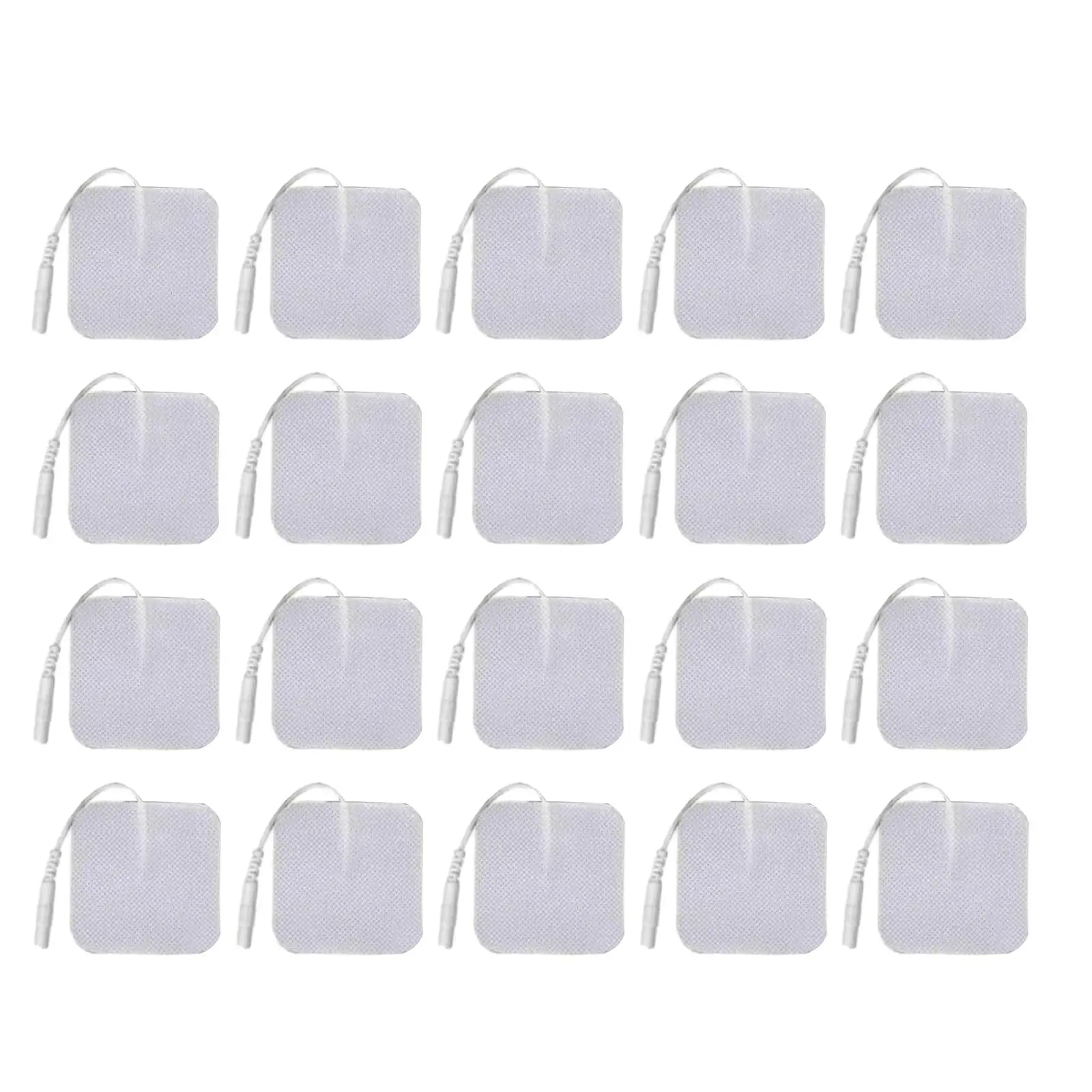 

20Pcs Electrode Pads Patches Lower Impedance Body Massage Square Universal Replacement Pads Non Woven Fabric for Electrotherapy