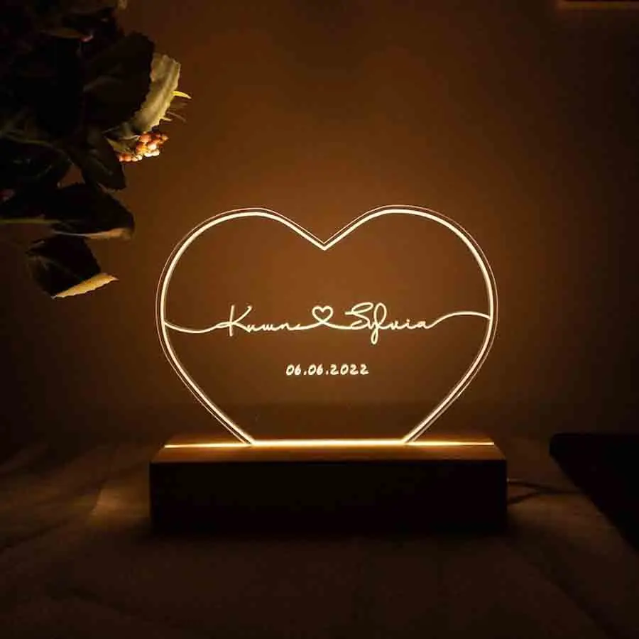 Dropship Personalized Line Art Photo Light 3D Carving Photo Lamp CUSTOM Anniversary Birthday Christmas 3D Night Light Love Gifts