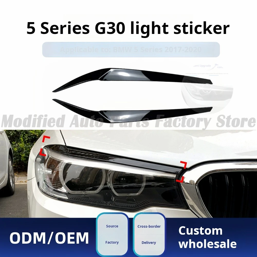 

Applicable To Bmw Bmw 5 Series G30 525i 530i 2017-20 Headlights Eyebrow Car Sticker Modification