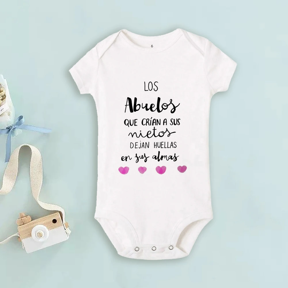 Dziadki, które podniesione ich dziadków drukuj śpioszki dla niemowląt maluch niemowlę body z krótkim rękawem prezent na baby shower