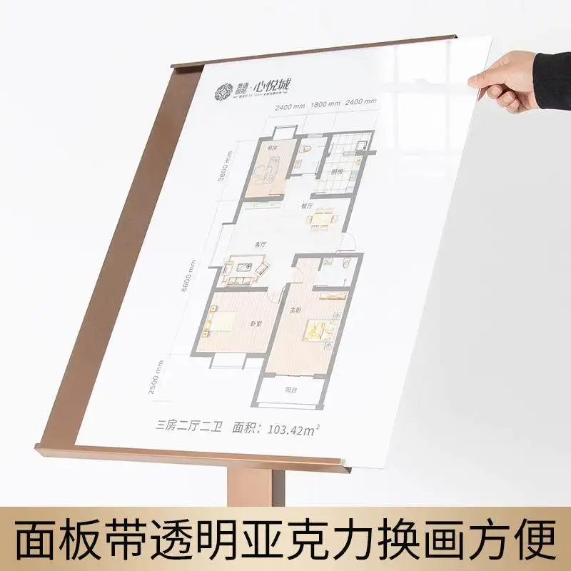 Advertising display sign, hotel water sign, guidance stand, welcome exhibition stand, vertical floor-standing guide poster, acry