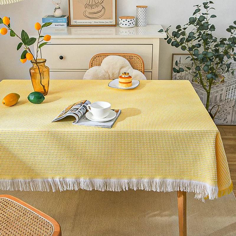 ins style tablecloth knitted fabric tablecloth lace coffee table cover desk tablecloth rectangular