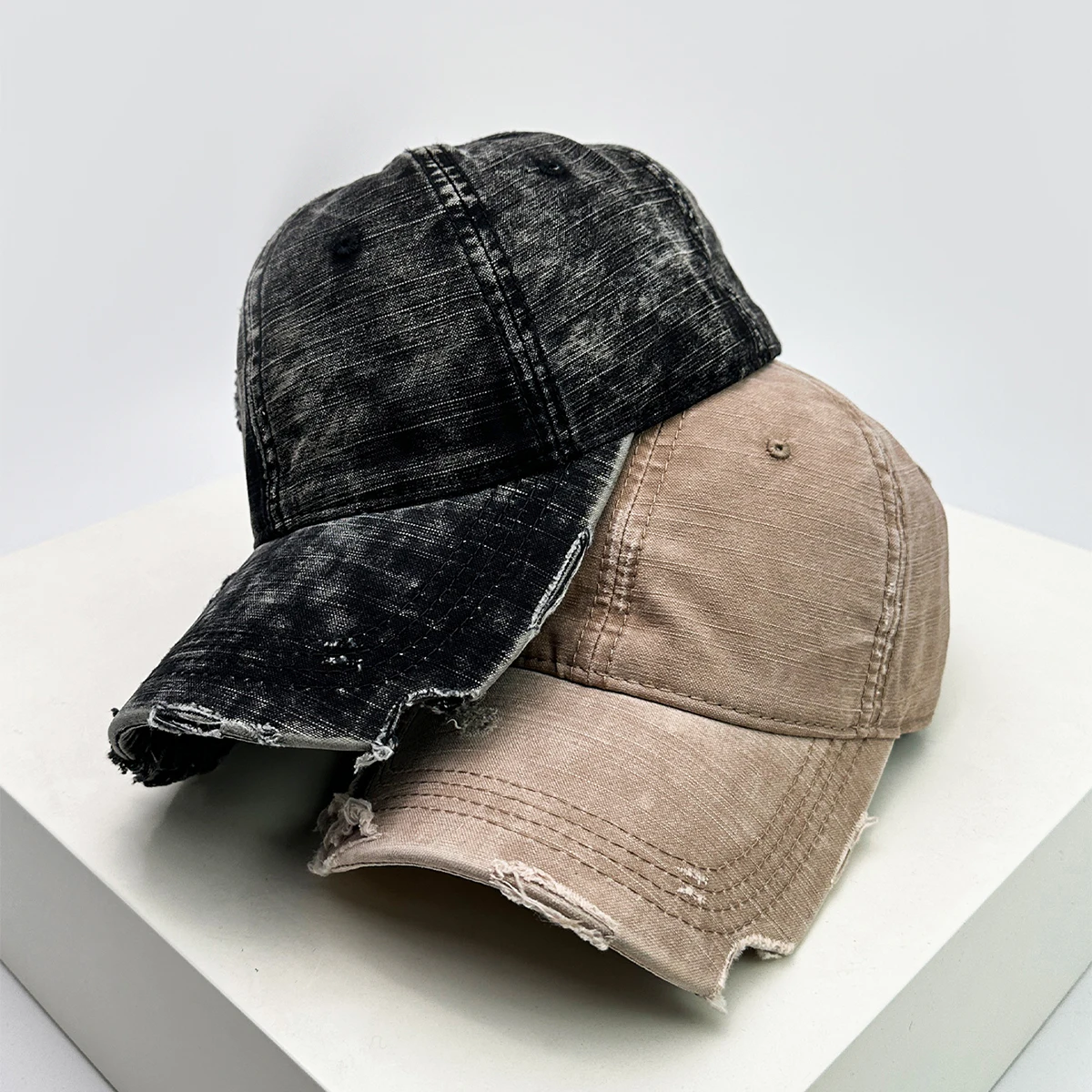 New Unisex Broken Style Gap Bandhnu Baseball Hats Breathable Retro Sunshade Peaked Caps Distress Versatile Personal Fashion ins