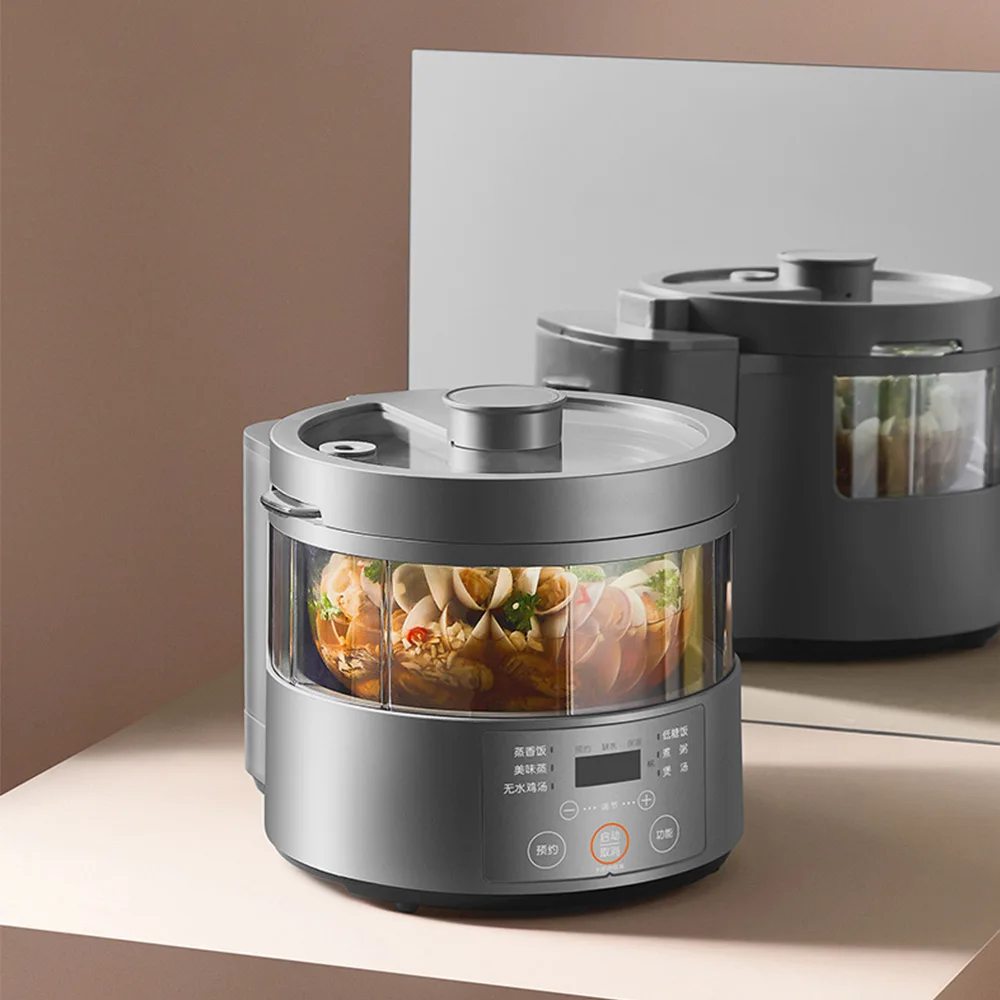Fornello di riso a vapore a basso contenuto di zucchero Intelligenza domestica multifunzionale Macchina da cucina elettrica multifunzione per uso domestico da 3,0 litri