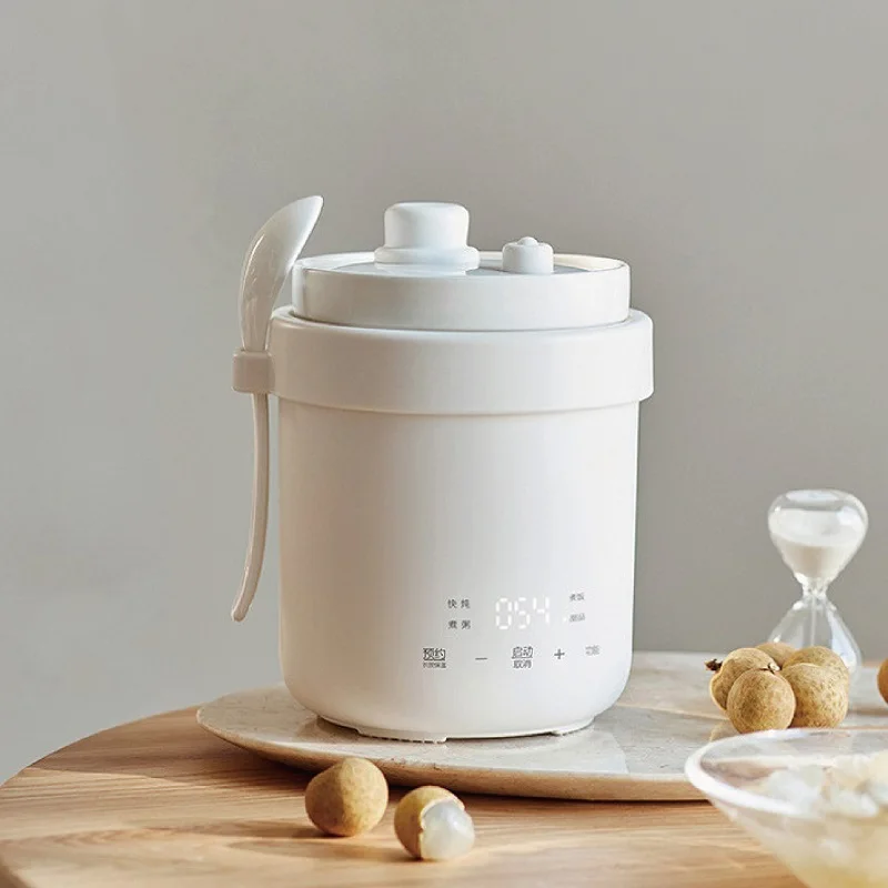 600ml Mini Rice Cooker Ceramic Non-stick Fast Electric Cook Pot Keep Warm Electric Lunch Box Multi-function Electric Stew Pot