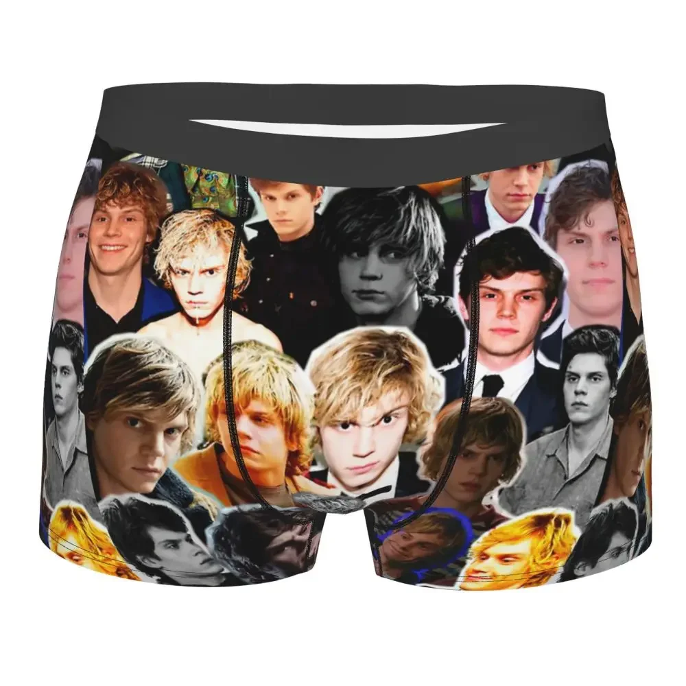 

Men's Evan Peters Actor Boxer Briefs Shorts Panties Soft Underwear Movie Male Funny Underpants