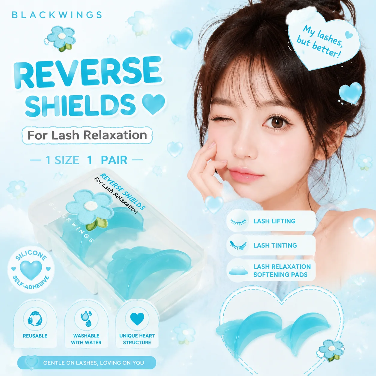 Reverse Shields rEyelash Perming Curler Lift Pads Eyelash Perm Pads Rods For LashLift Silicone For Eyelashes Makeup Beauty Too