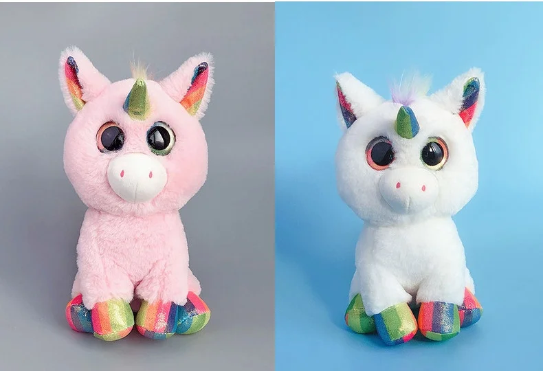 

Милая блестящая плюшевая игрушка-единорог, кукла для девочек, подарок на день рождения, мультяшная комфортная кукла, мини-плюшевая игрушка