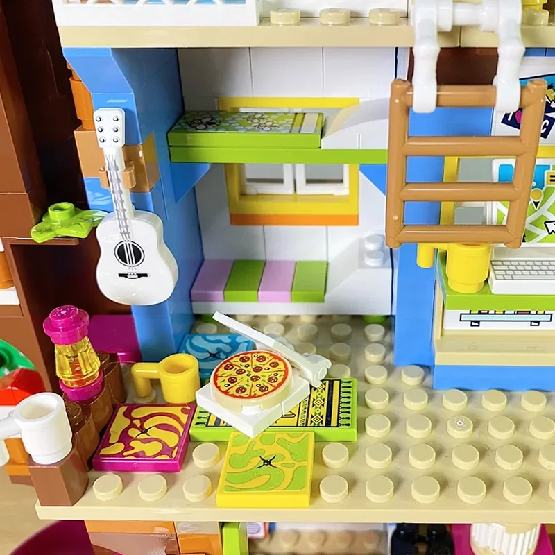 1114 قطعة MOC سلسلة غابات الصداقة صديق جيد فتاة اللبنات شجرة الصداقة نموذج منزل لتقوم بها بنفسك الإبداعية تجميع لعبة هدية #6