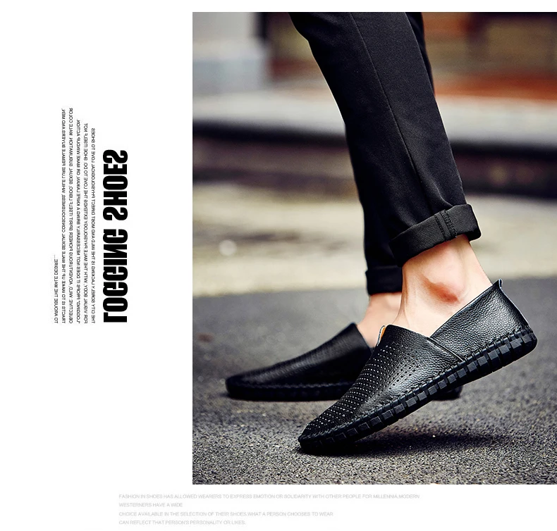 Mode männer Fahren Schuhe Handgemachte Leder Männer Müßiggänger Weiche Atmungsaktive männer Casual Schuhe Zapatillas Hombre Große Größe 38-48 – Detail 29