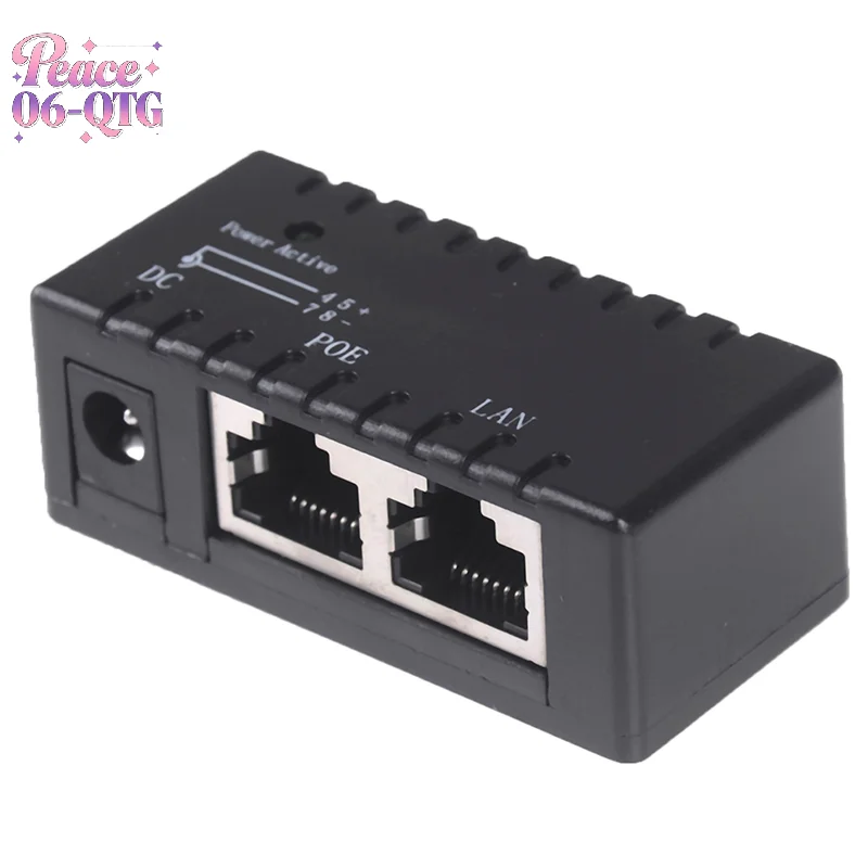 New Hot Sale 1PCS 2.1mm X 5.5mm  Passive POE injector for IP Camera VoIP Phone Netwrok AP device 12V - 48V