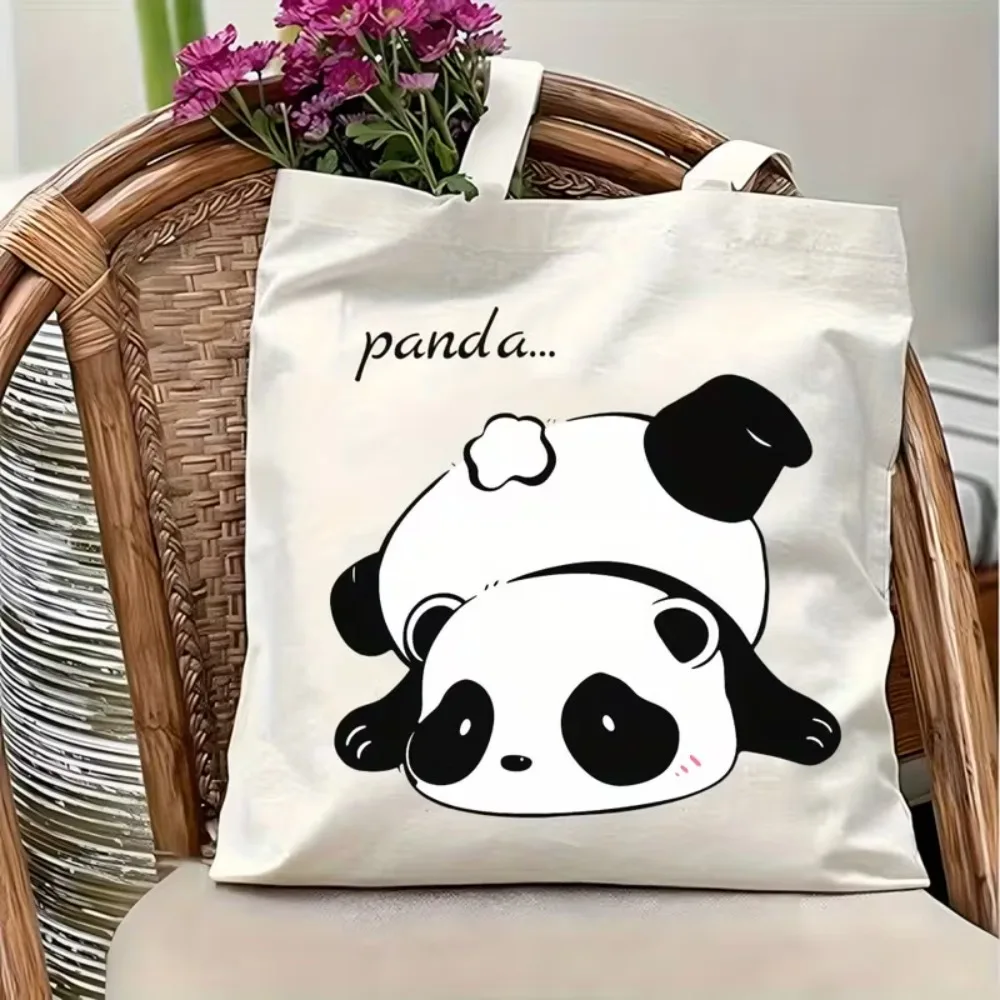 Fashion Canvas Shoulder Bag Women Men Minimalist Single Strap Tote White Heart Vine Design Casual Crossbody Purse