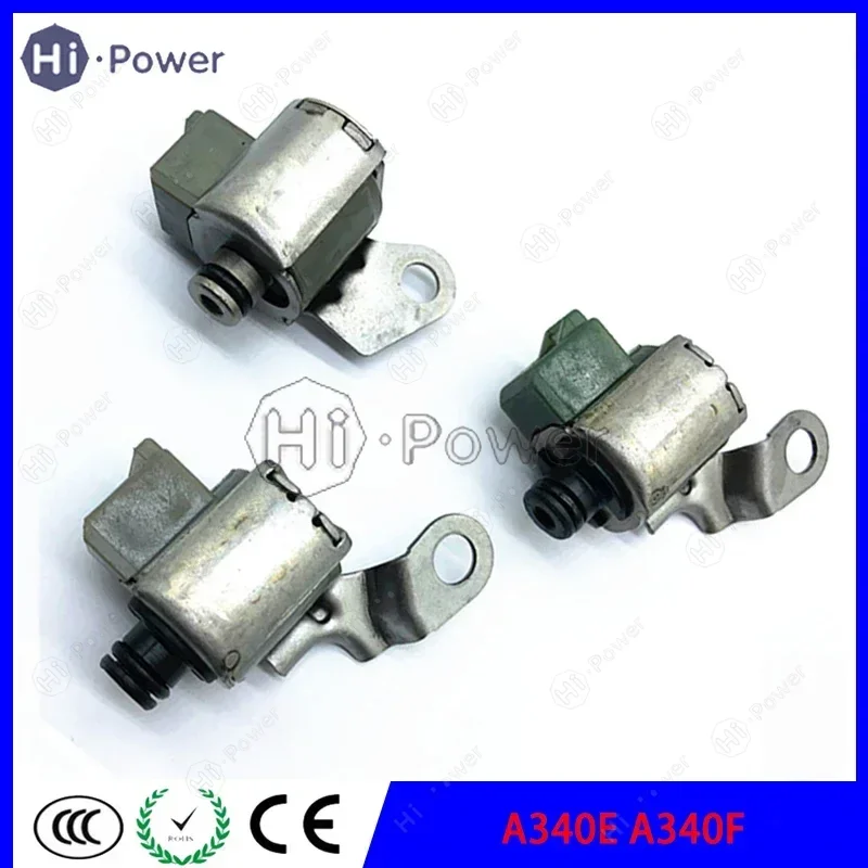 3PCS Tested A340 AW4 TRANSMISSION SOLENOID KIT Shift TCC A340E A340F For Toyota Lexus