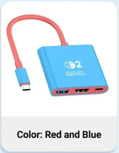 Dockingstation voor Nintendo Switch 2,4K 60Hz TYPE-C Hub met HDMI en USB-C 3.0 PD100W Charge Perfect voor Switch 2/Switch/OLED