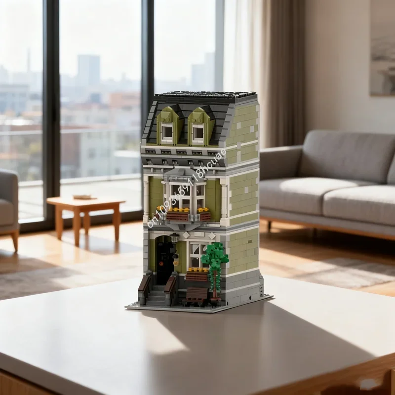 

2374pcs MOC Old English Town House Modulared Model Building blocks Assemble creative Christmas gifts idea Education toy Brick