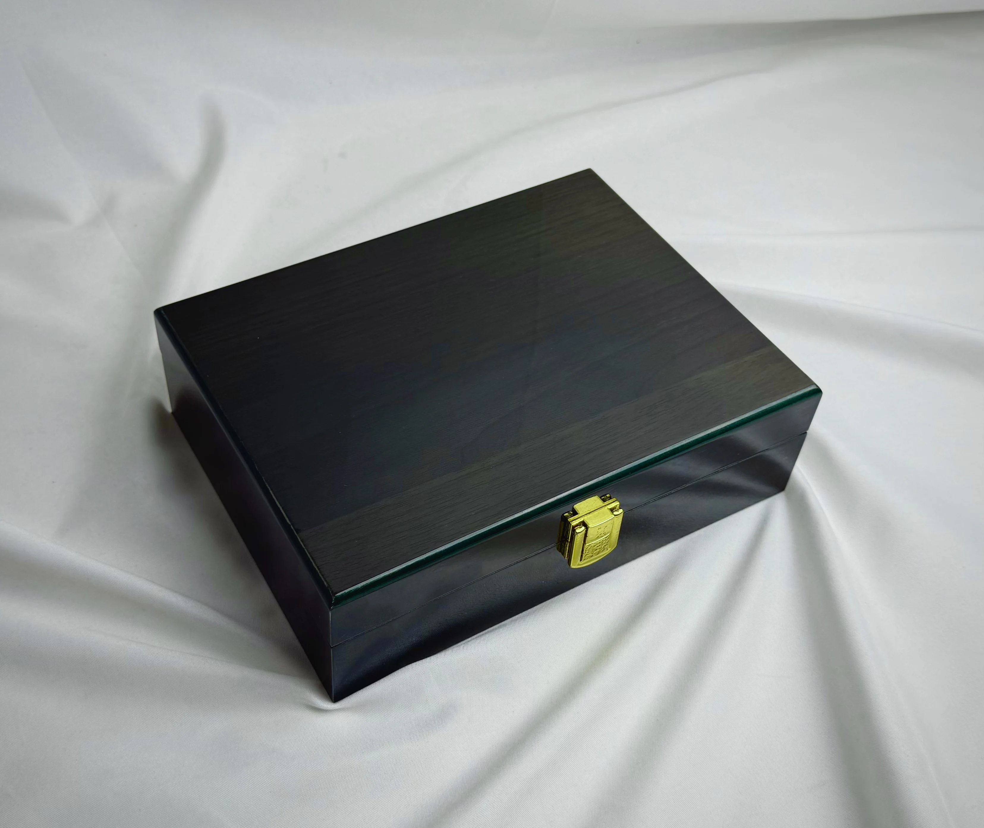 Bar Cart Gold - Caja de Joyería de Madera Verde