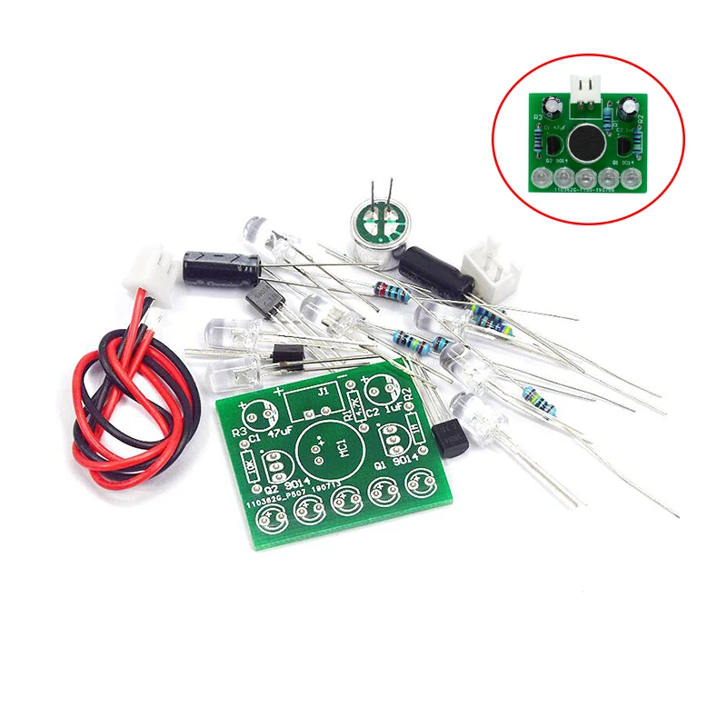 Electronic Funny Kit Voice Control Melody lamp LED Melody Light DIY Production Suite Learning Electronic Kits PCB laboratory