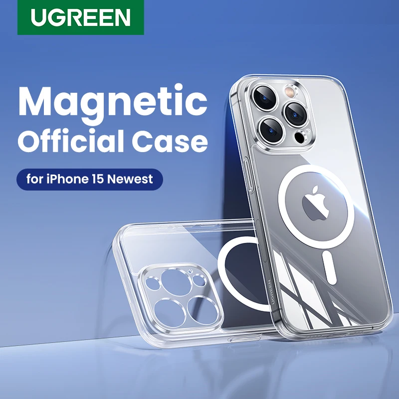 UGREEN for iPhone 14 13 12 Pro Max Magnetic Case Shockproof Cover for iPhone 15 Pro Max 15 Plus 15pro Magnet TPU PC Case