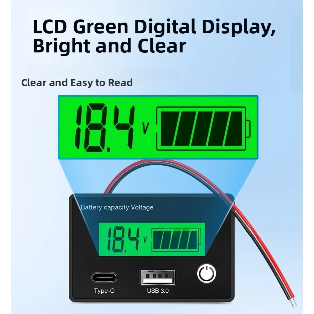 For Battery Diagnostics Capacity Tester Customizable Settings Battery Tester LCD Battery Tester Lead-acid Battery Support