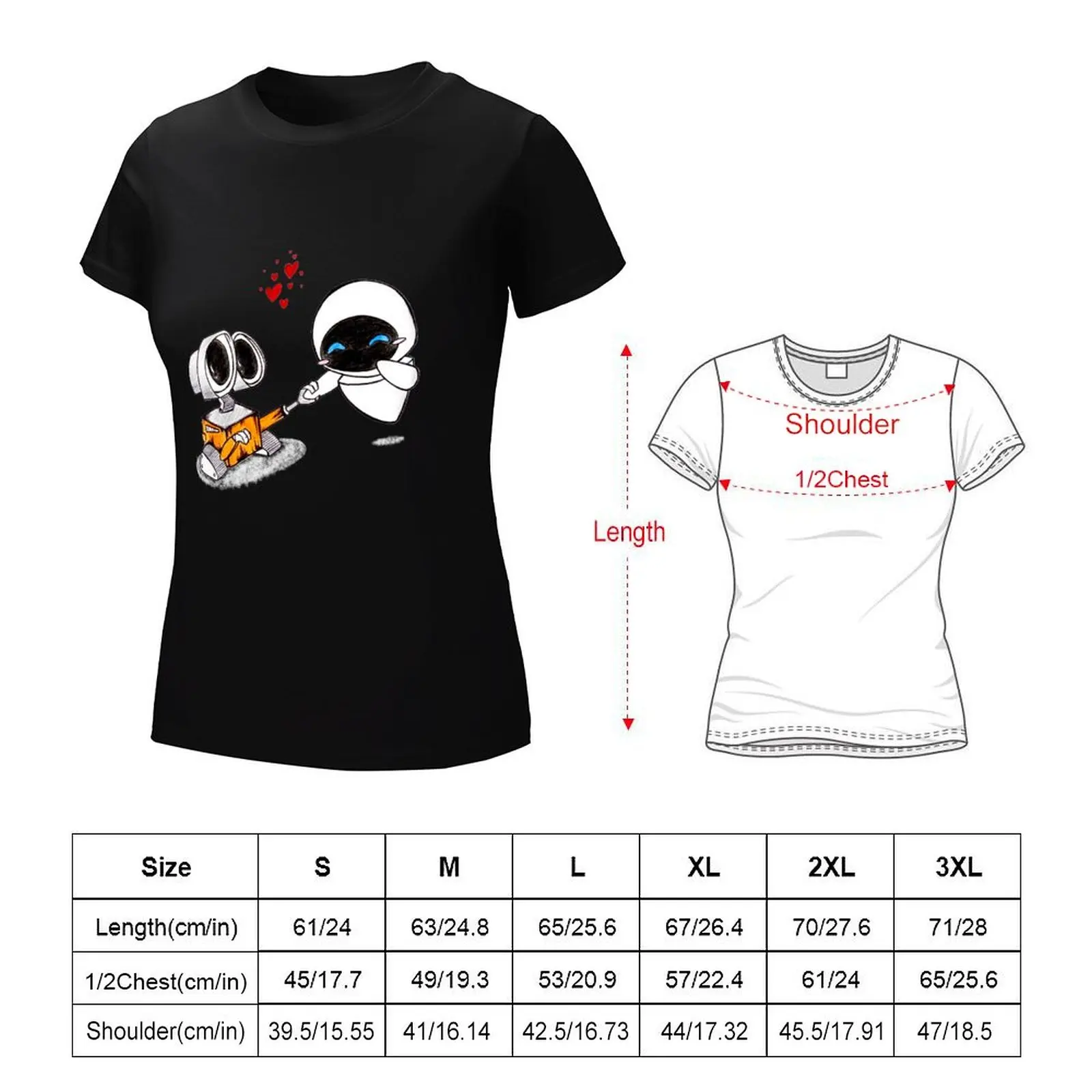 Wall.e Eve Pencilcolor drawing T-Shirt lady clothes plus size tops plain t shirts for Women