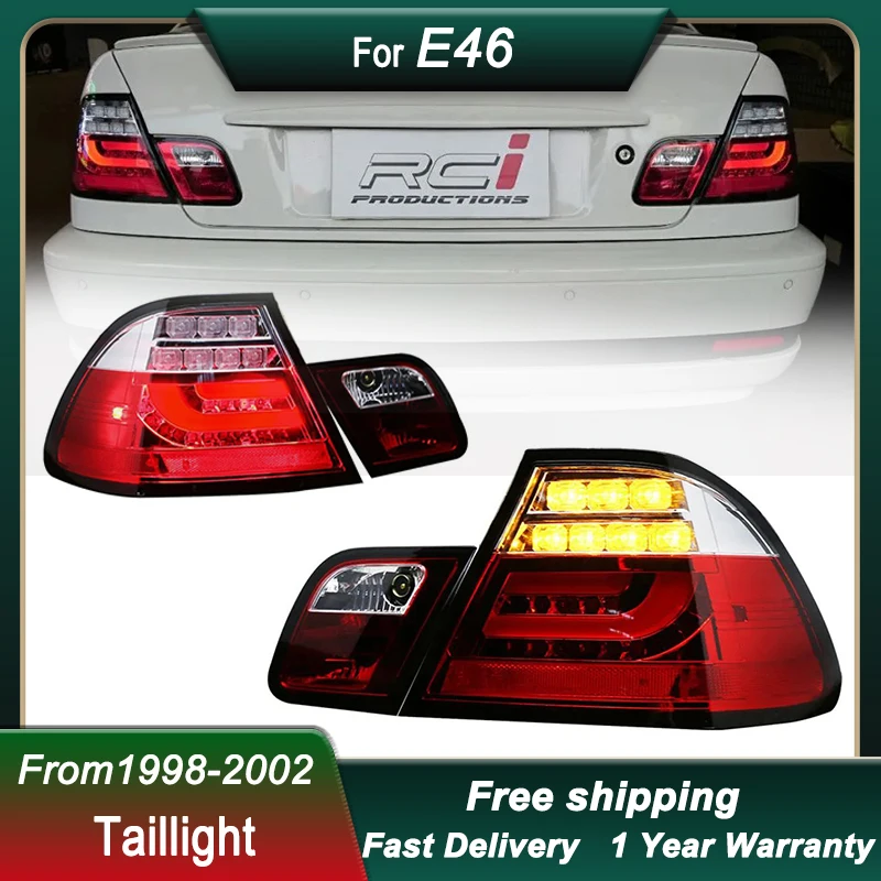 Car styling Tail Lights For BMW 3 series E46 1998-2005 2 doors FULL LED Tail Lamp Dynamic Signal Light  Light Tail Lamp Assembly